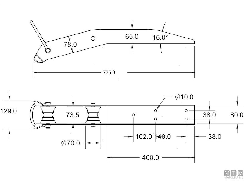 MUSONE SALPA ANCORE TORO L740MM