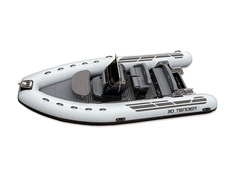 3D TENDER DREAM 6 HYPALON WHITE GELCOAT BLACK