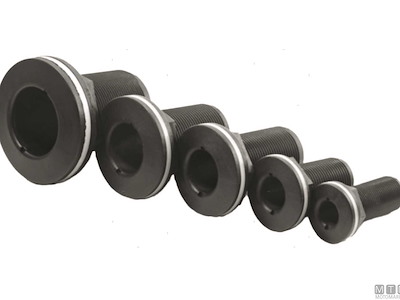 Scarico Filettato in Composito Nero Trudesign 