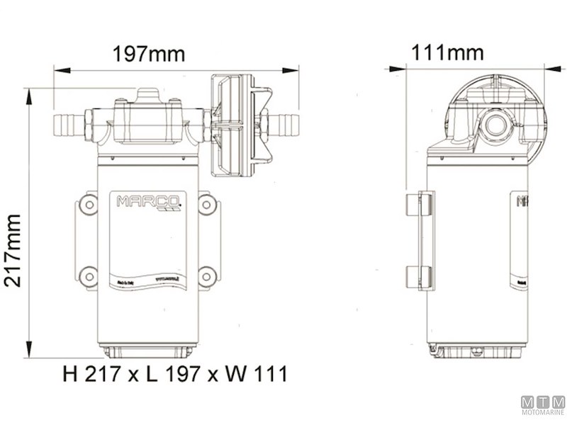 Pompa di Ricircolo Autoadescante Marco UP12-LP