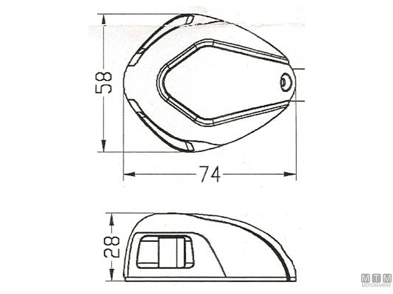 Fanali di Via Orizzontali 1NM Acciaio Inox (CE-USCG) 