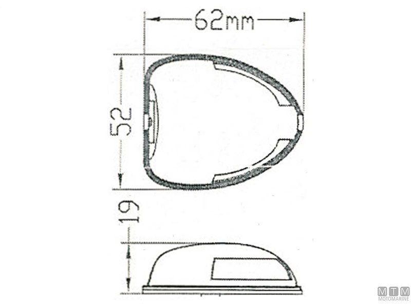 Fanali di Navigazione Orizzontali Compatti Inox 1NM (CE-USCG) 