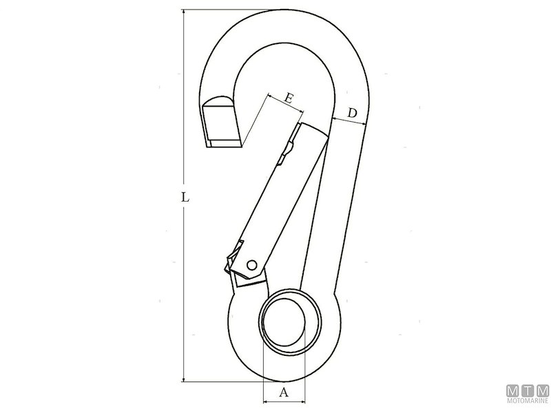 Moschettone Classic Easy Catch con Occhio Inox 316