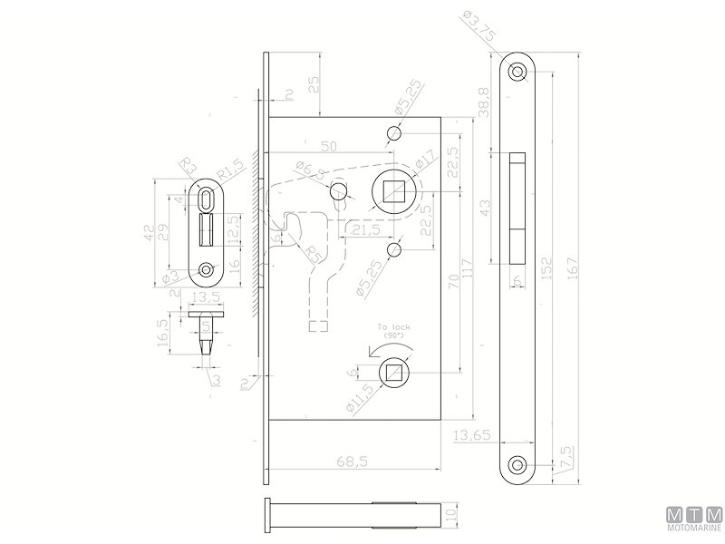 SERRATURA RC PER PORTE SCORREVOLI CON BLOCCO