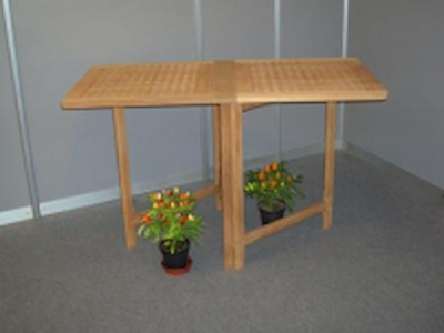 Art. 306b Tavolo pieghevole di legno Teak mod. POLLICINO 130x68 130x68 cm h78