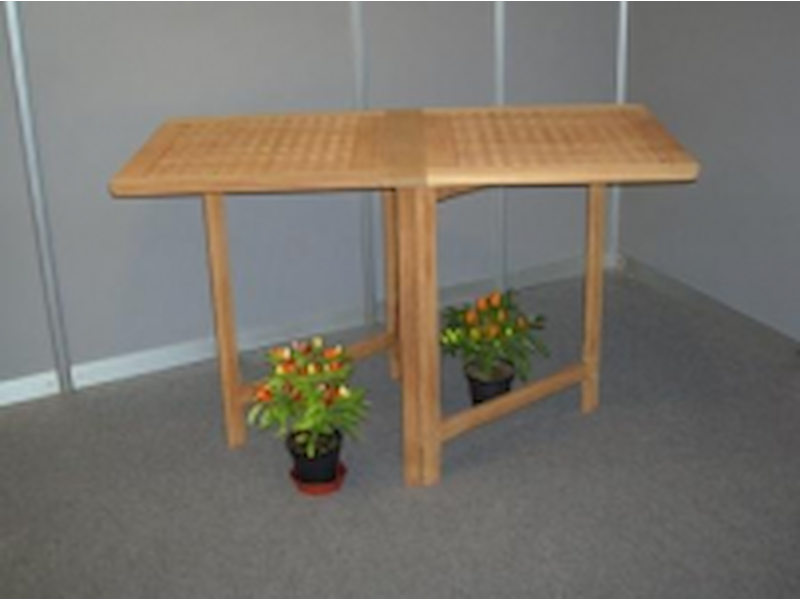 Art. 306b Tavolo pieghevole di legno Teak mod. POLLICINO 130x68 130x68 cm h78