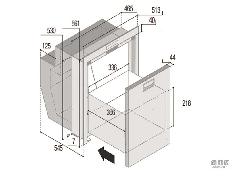 Frigoriferi Vitrifrigo Inox a Cassetto Serie Drinks Compressore Interno