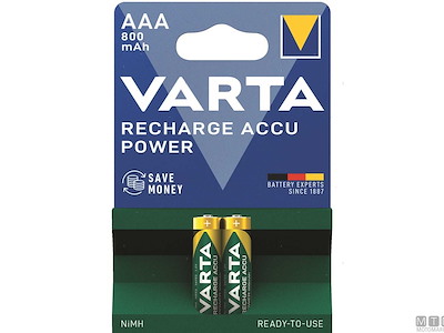 BATTERIE VARTA AAA MINISTILO RICARICABILI ACCU POWER CF2PZ
